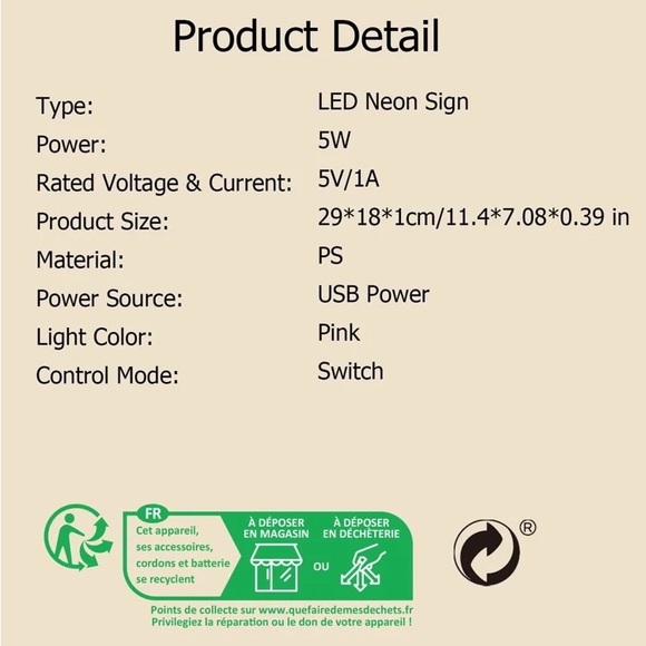 Good Vibes 1pc Slogan Shaped LED Neon Light - Picture 6 of 6